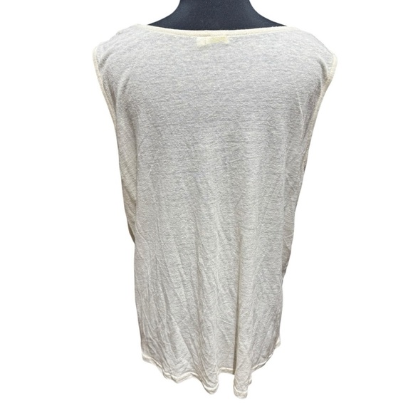 Symple NYC Floral Stripe Sleeveless Knit Tank Top Size 1X Loose Fit - Picture 3 of 4